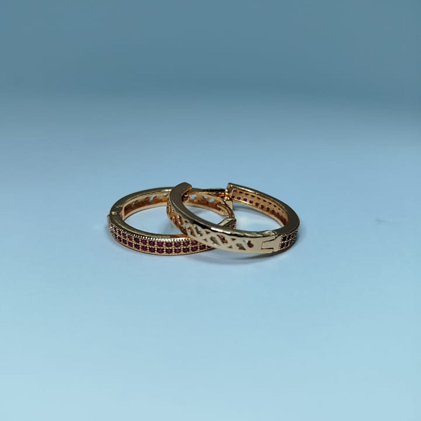 Elegant gold & purple Baliyan– Where Grace Meets Glamour