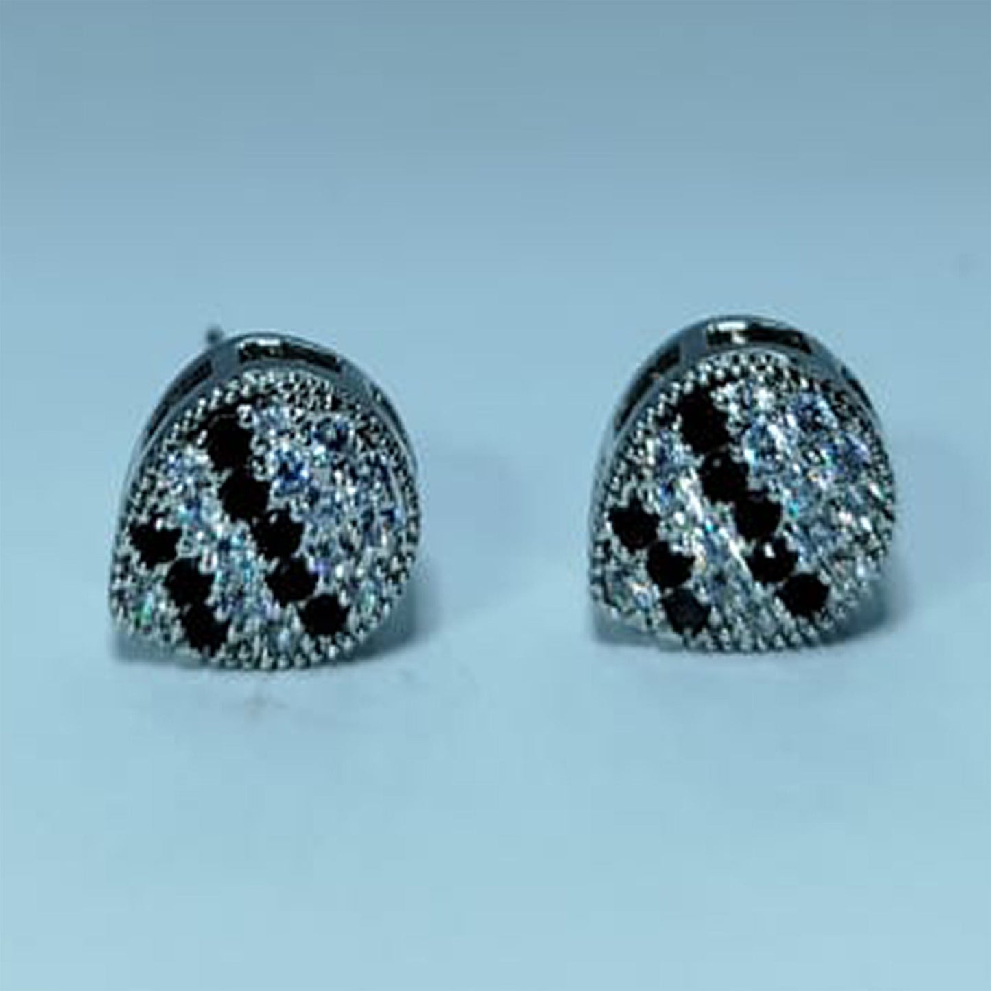 Teardrop Ruby & Diamond tones Earrings