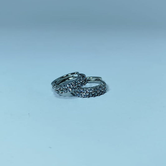 shimmering diamonds exquisite small silver earrings