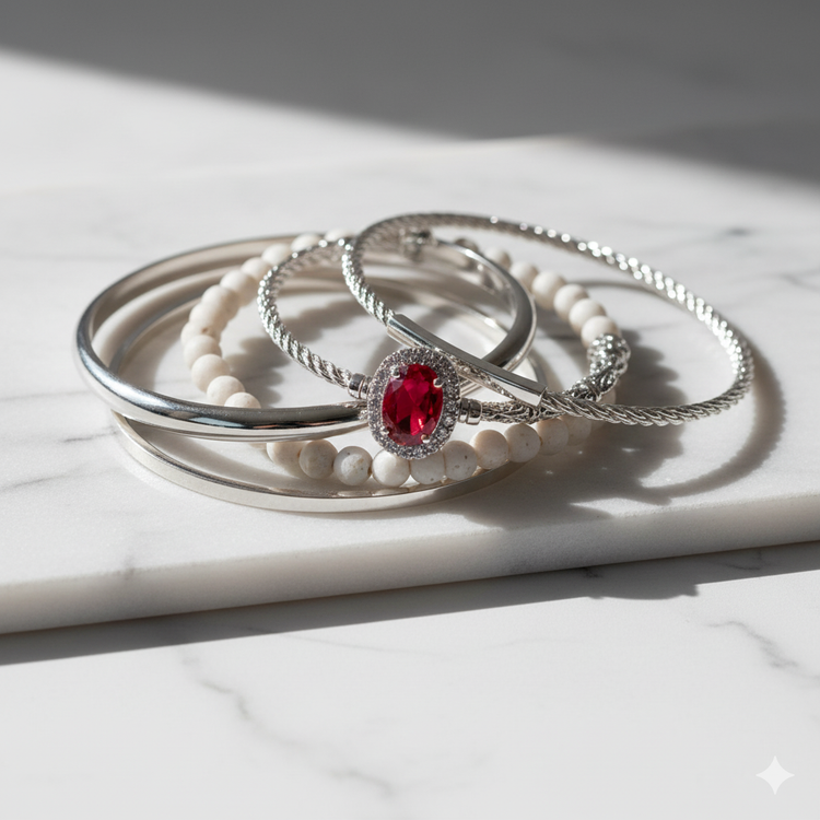 The Lumina bracelete Collection: Sterling Silver & Zirconia Classics