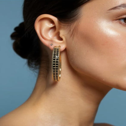 Elegant Gold And Black Baliyan – Where Grace Meets Glamour