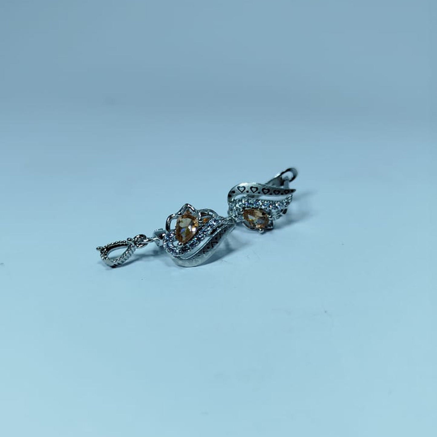 Sterling Silver Aqua-Blue Floral Stud Earrings – Elegant Flower Motif