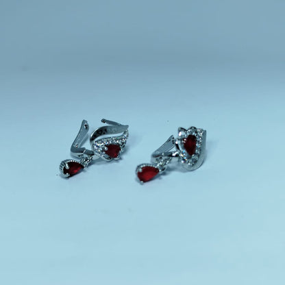 Elegant Swan Drop Silver Earrings – Sparkling Crystal Design