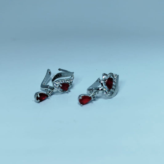 Elegant Swan Drop Silver Earrings – Sparkling Crystal Design