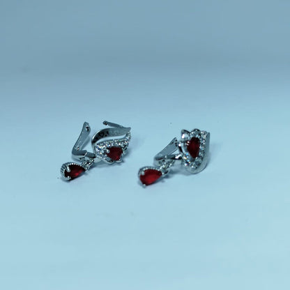 Sterling Silver Aqua-Blue Floral Stud Earrings – Elegant Flower Motif