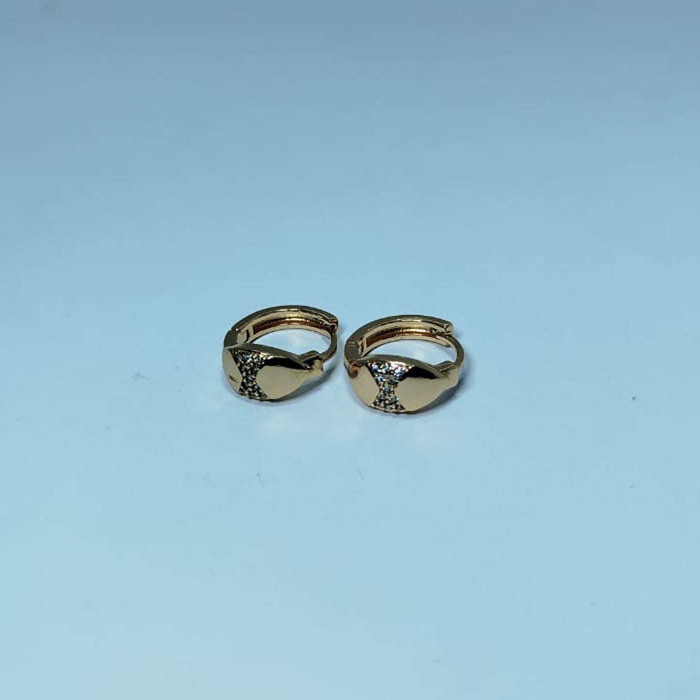 stunning gold-plated earrings adorned with sparkling diamonds