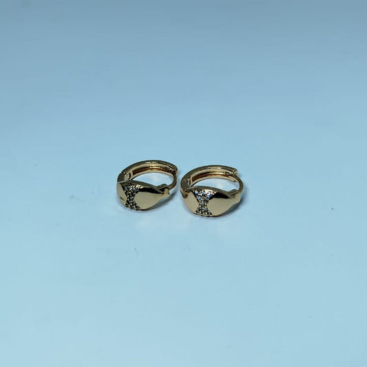 stunning gold-plated earrings adorned with sparkling diamonds