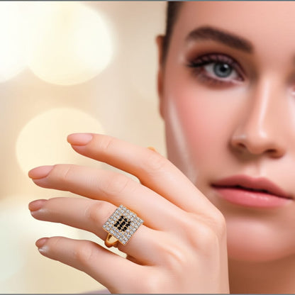 Pavé Square Ring