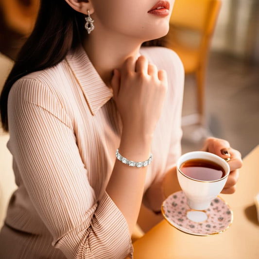 💎 The Stellar Sparkle: Pave Zircon Statement bracelete