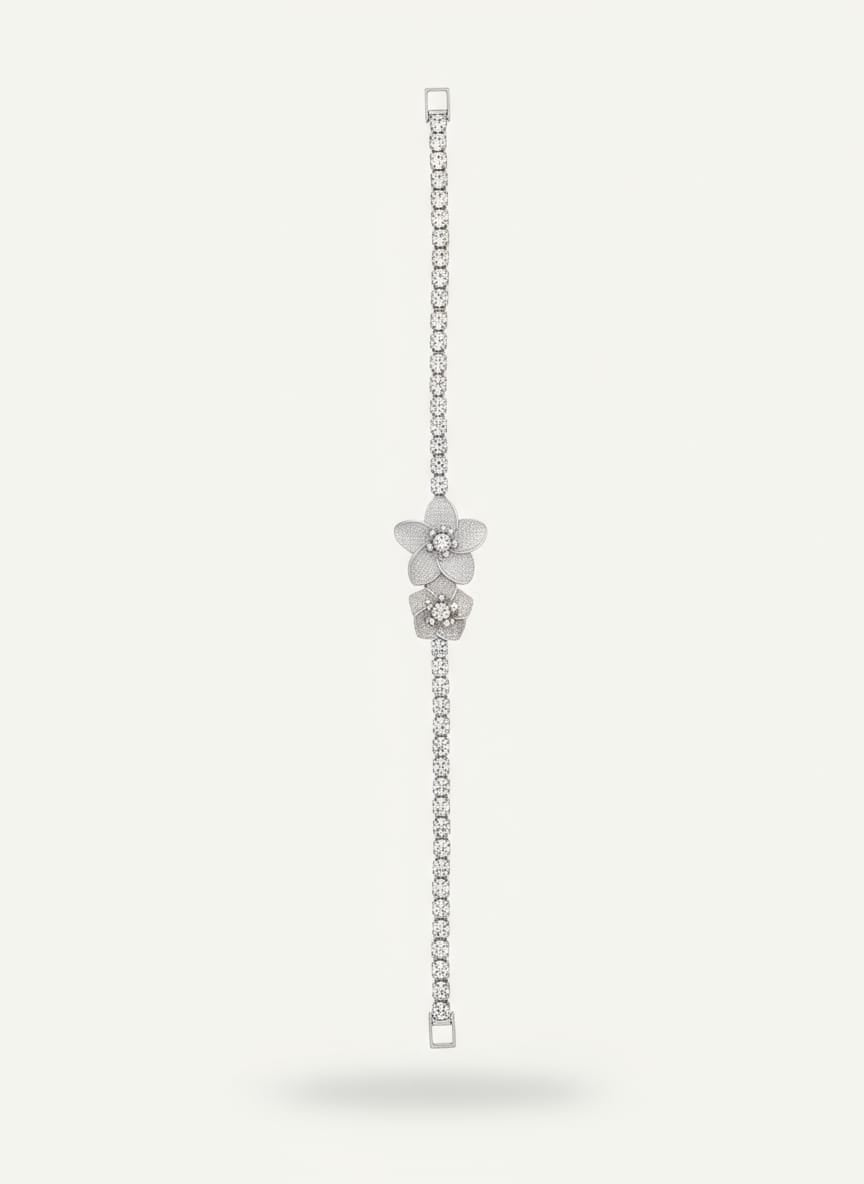 💎 The Stellar Sparkle: Pave Zircon Statement bracelete