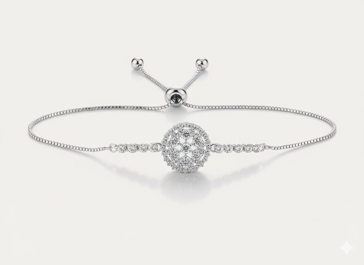 💎 The Stellar Sparkle: Pave Zircon Statement Bangle