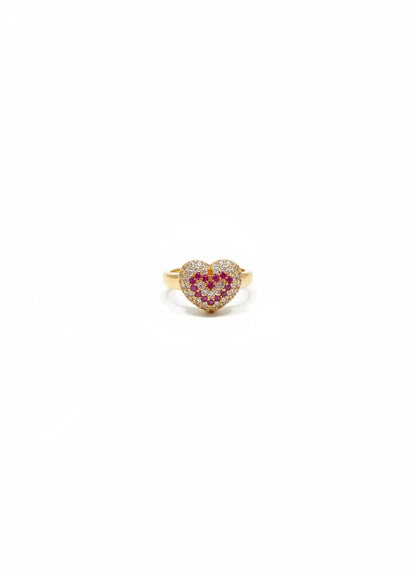 Heart-Shaped Diamond Band Ring