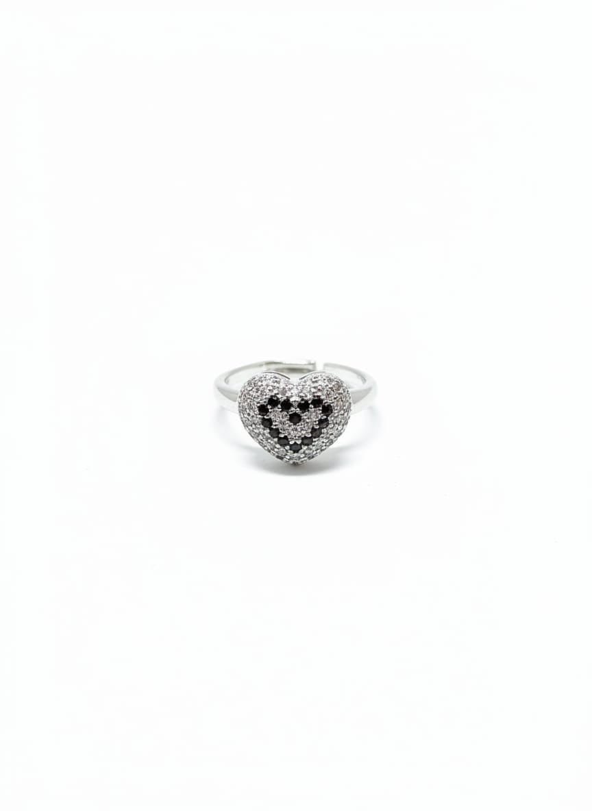 Heart-Shaped Diamond Band Ring