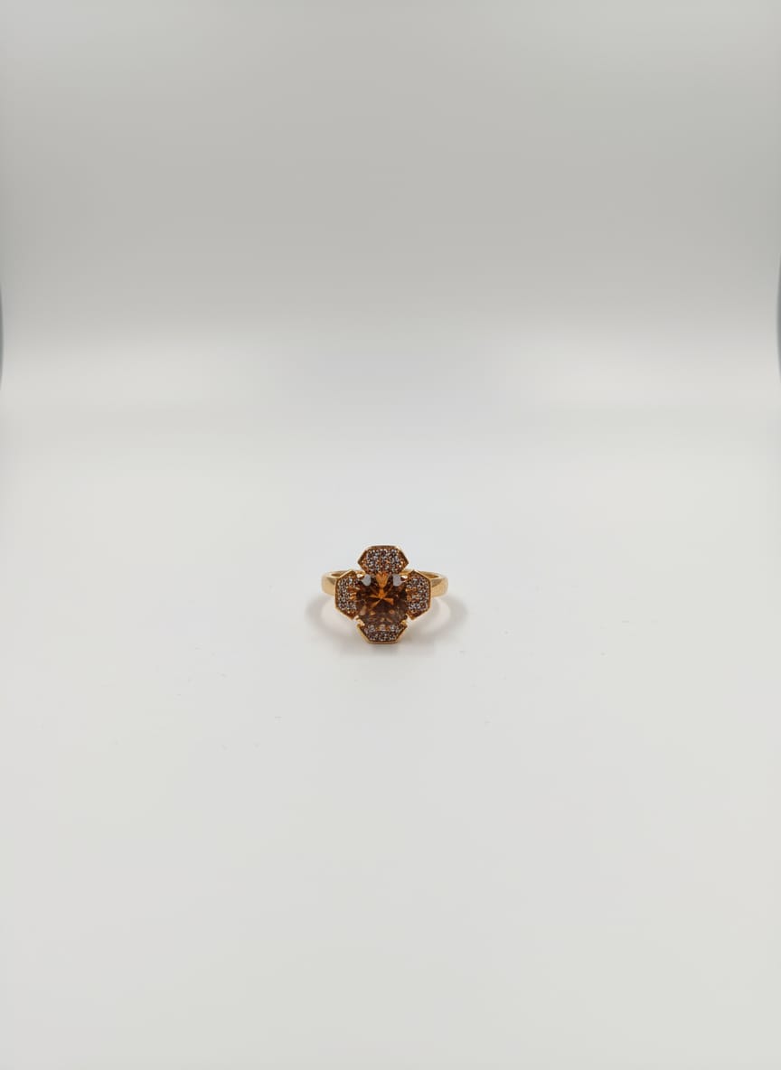 Shampion Zarkoon Flower Ring — Gold Tone