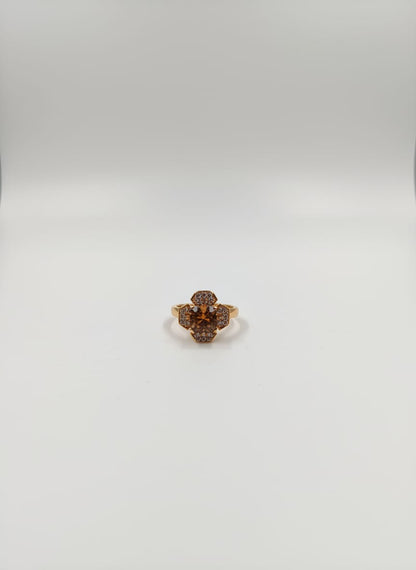 Shampion Zarkoon Flower Ring — Gold Tone