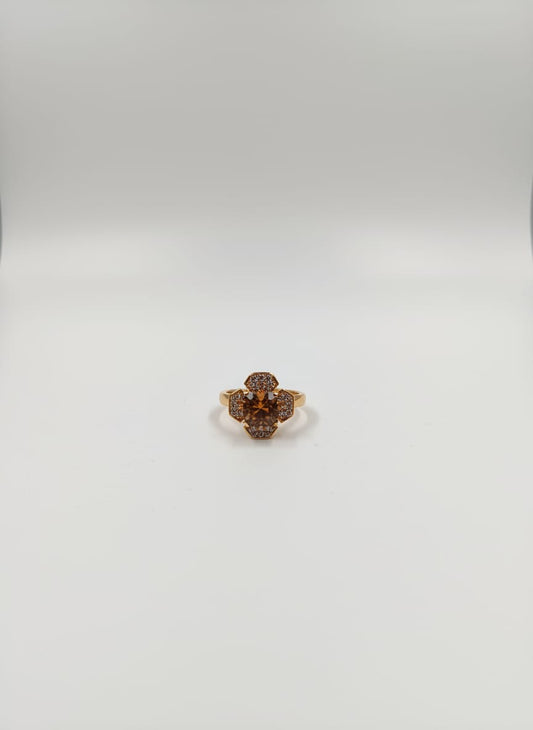 Shampion Zarkoon Flower Ring — Gold Tone