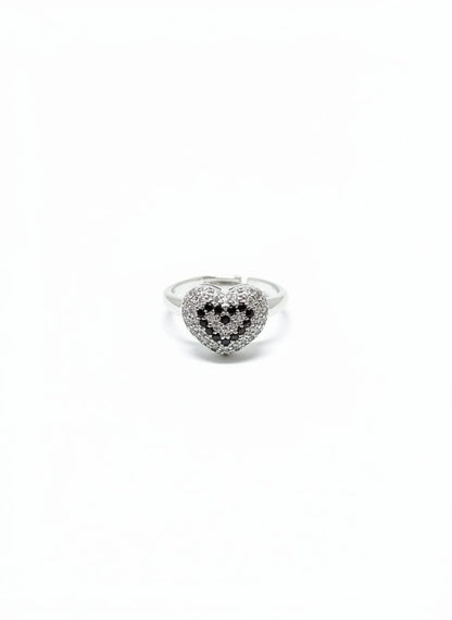 Silver Heart Sparkle Ring – Elegant Love Edition
