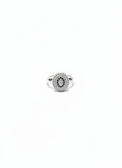 Micro‑Pavé Round Disc Ring