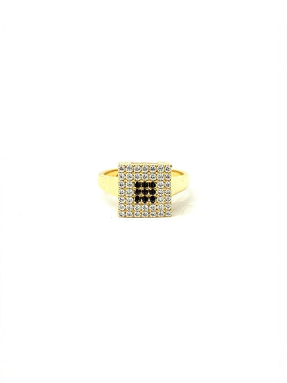 Pavé Square Ring