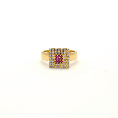 Pavé Square Ring