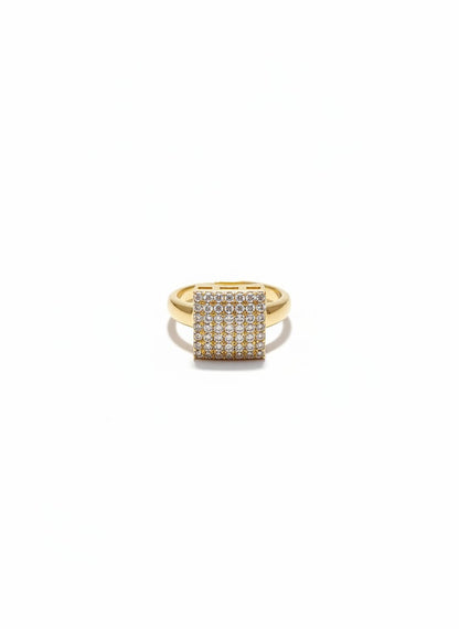 Pavé Square Ring