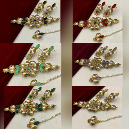 Regal Crimson & Pearl Jewelry Set