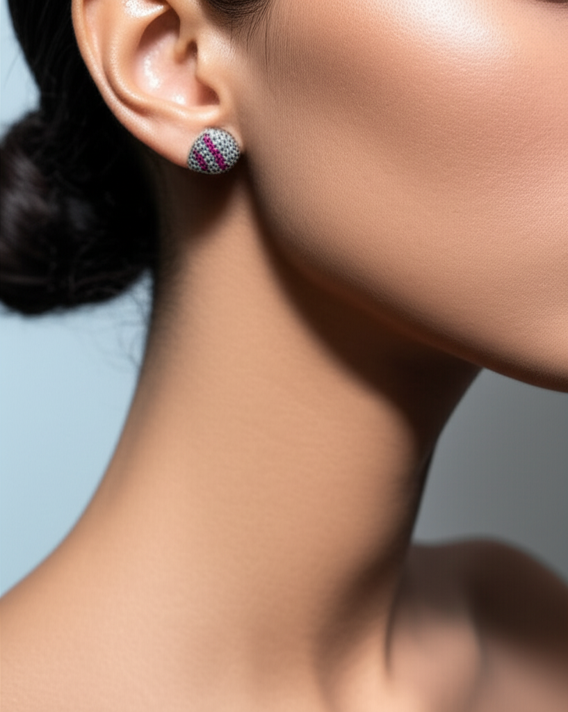 Teardrop Ruby & Diamond Earrings
